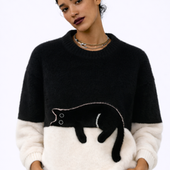 Gari | Sudadera de mujer con estampado de gato