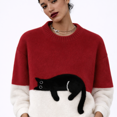 Gari | Sudadera de mujer con estampado de gato