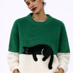 Gari | Sudadera de mujer con estampado de gato