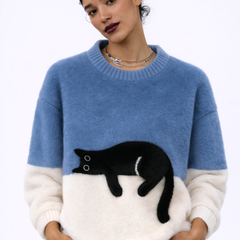 Gari | Sudadera de mujer con estampado de gato
