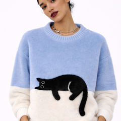 Gari | Sudadera de mujer con estampado de gato
