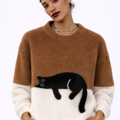 Gari | Sudadera de mujer con estampado de gato