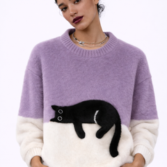 Gari | Sudadera de mujer con estampado de gato