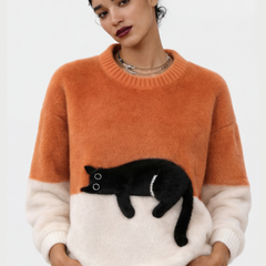 Gari | Sudadera de mujer con estampado de gato